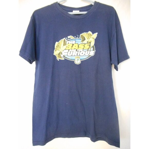 Blue Bass  Tee T-Shirt The Bass and the Furious Fish Short Sleeve - Picture 4 of 5